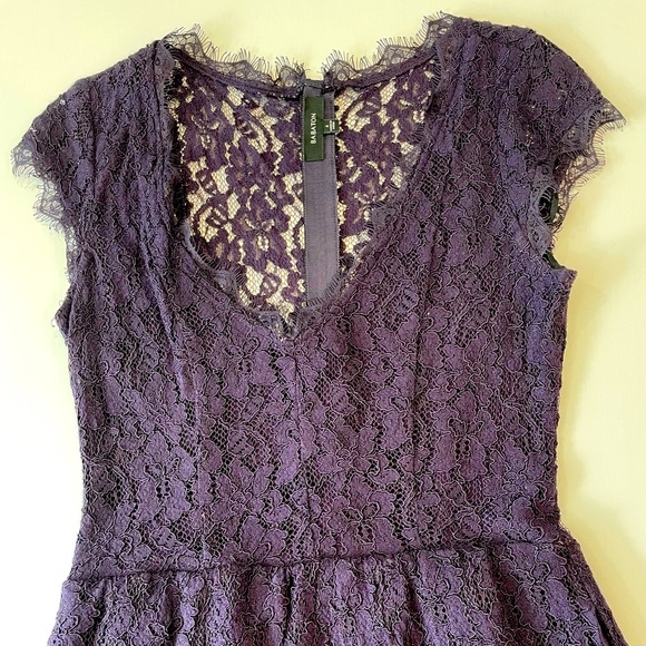 Knee length Size 4 Babaton Purple Lace Dress - Like New - Picture 2 of 5